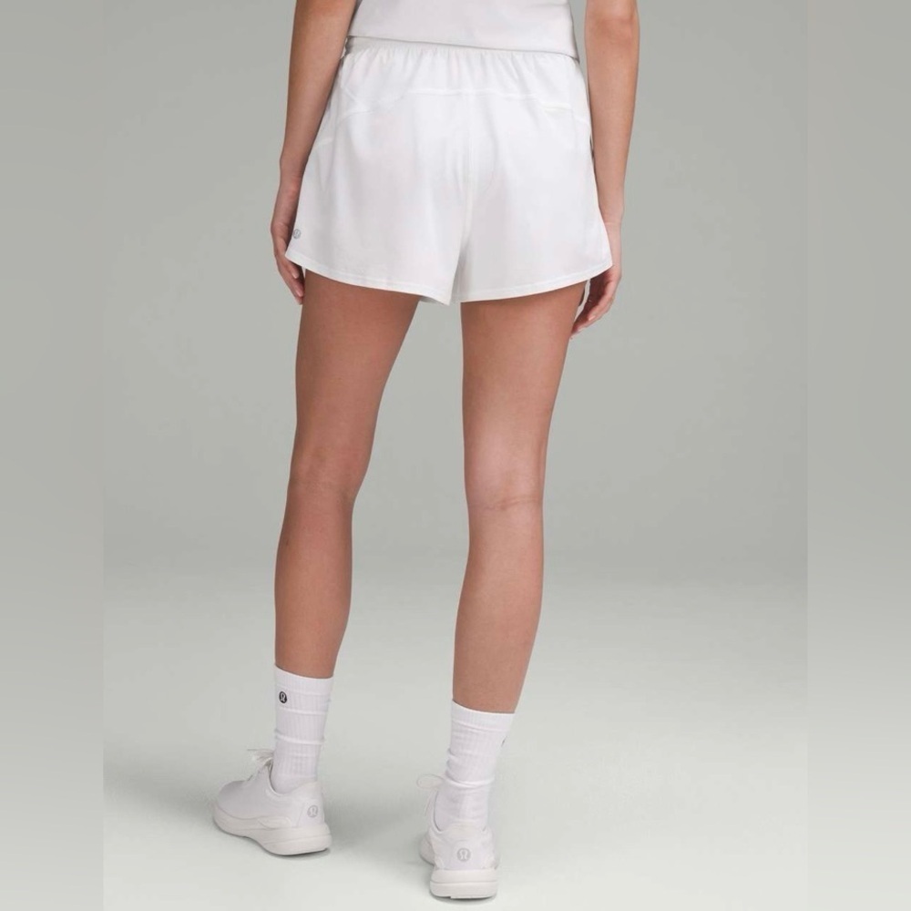 Lululemon Lightweight High-Rise Relaxed Short 3" * Long Liner in White / White - Picture 1 of 4